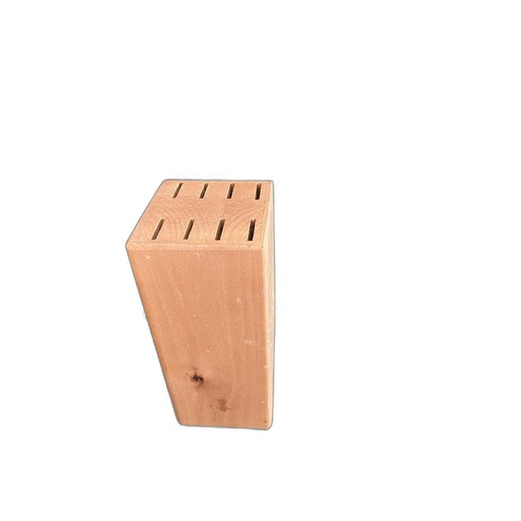 Cutco 18-Slot Knife Block | Honey Oak Wood Holder | Countertop Organizer Stand - Picture 8 of 10